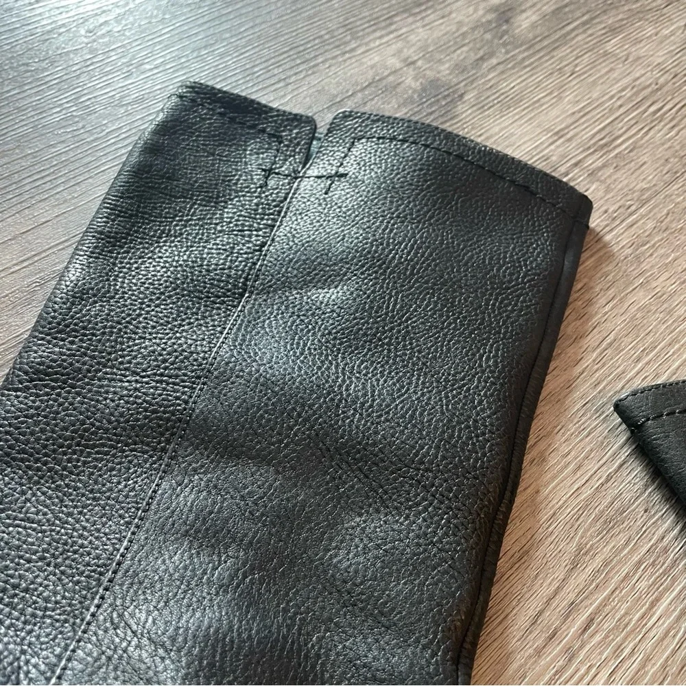 UGG Black Leather Over-the-Knee Riding Boots